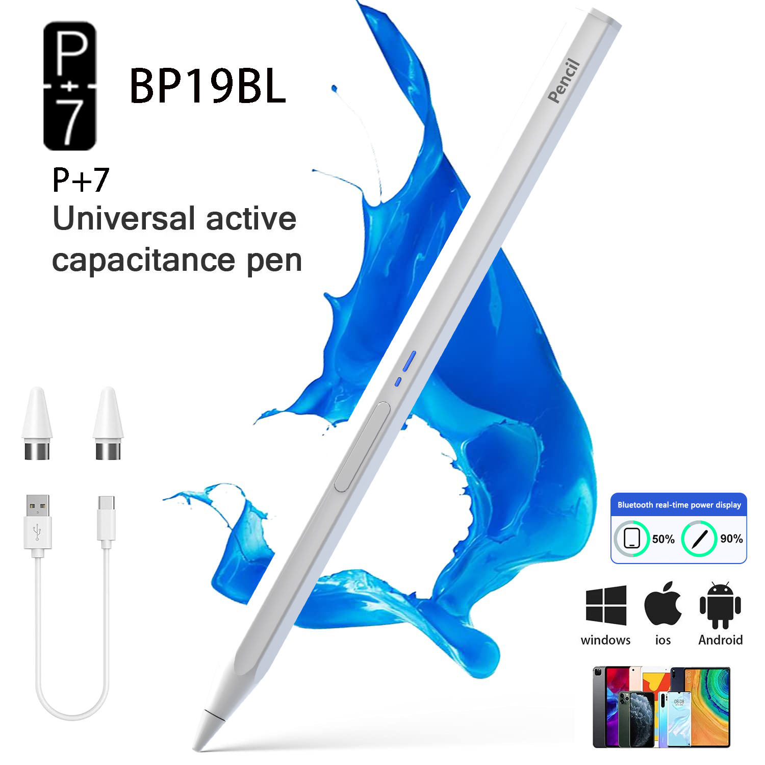 Tablet Drawing Accessories - Универсальный шестигранный стилус P+7 для планшетов